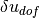 \delta u_{dof}