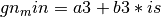 gn_min = a3 + b3*is