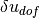\delta u_{dof}